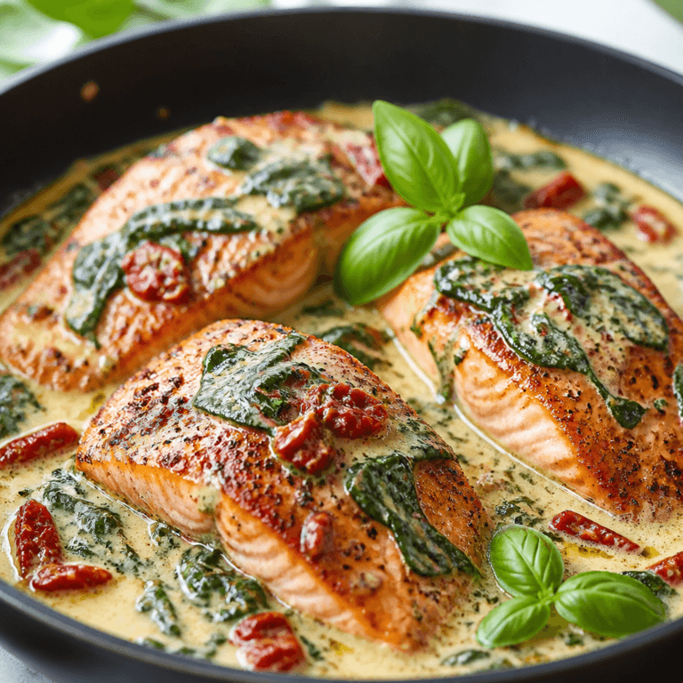 Creamy Tuscan Salmon (Easy One-Pan Recipe)