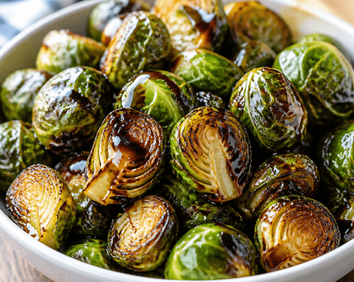Roasted Brussels Sprouts with Sweet Balsamic Glaze