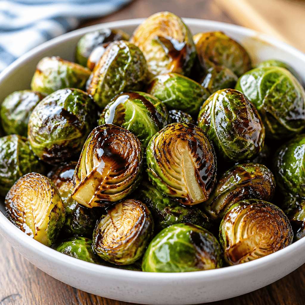 Roasted Brussels Sprouts with Sweet Balsamic Glaze