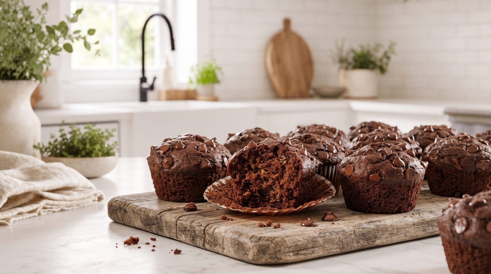 Chocolate Zucchini Muffins