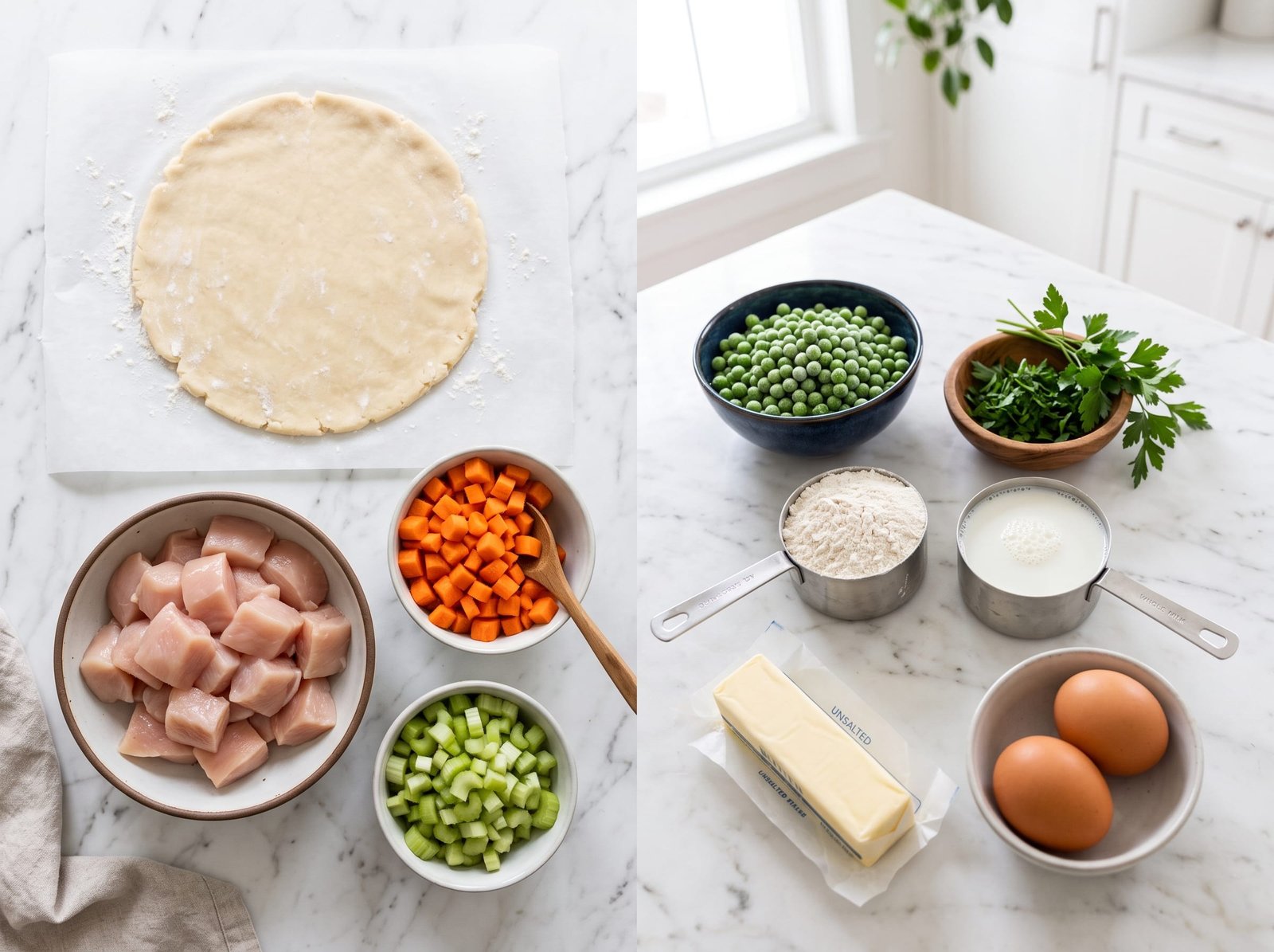 Classic Chicken Pot Pie: Comfort Food at Its Finest ingredients