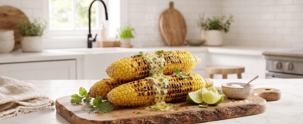 Grilled Corn on the Cob with Chili-Lime Butter