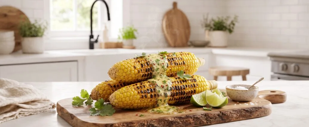 Grilled Corn on the Cob with Chili-Lime Butter