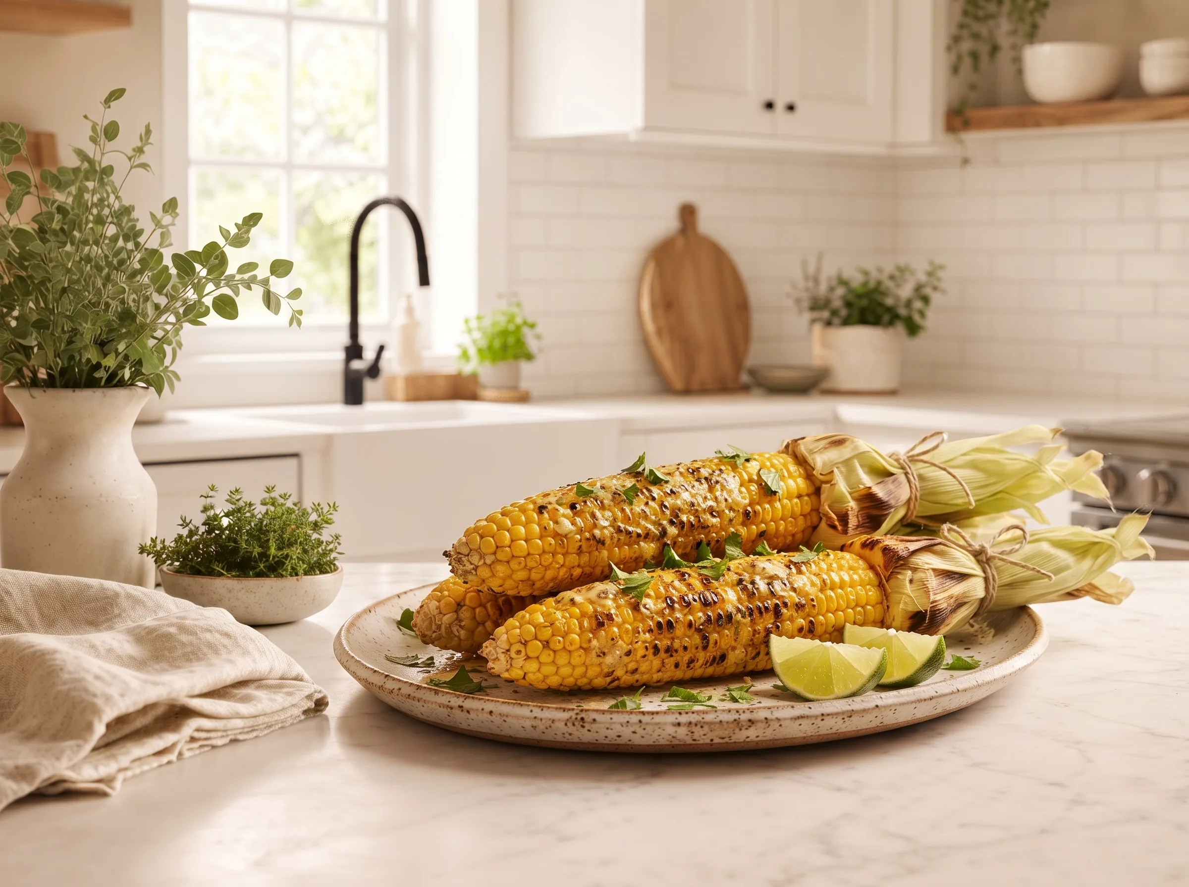 Grilled Corn on the Cob with Chili-Lime Butter