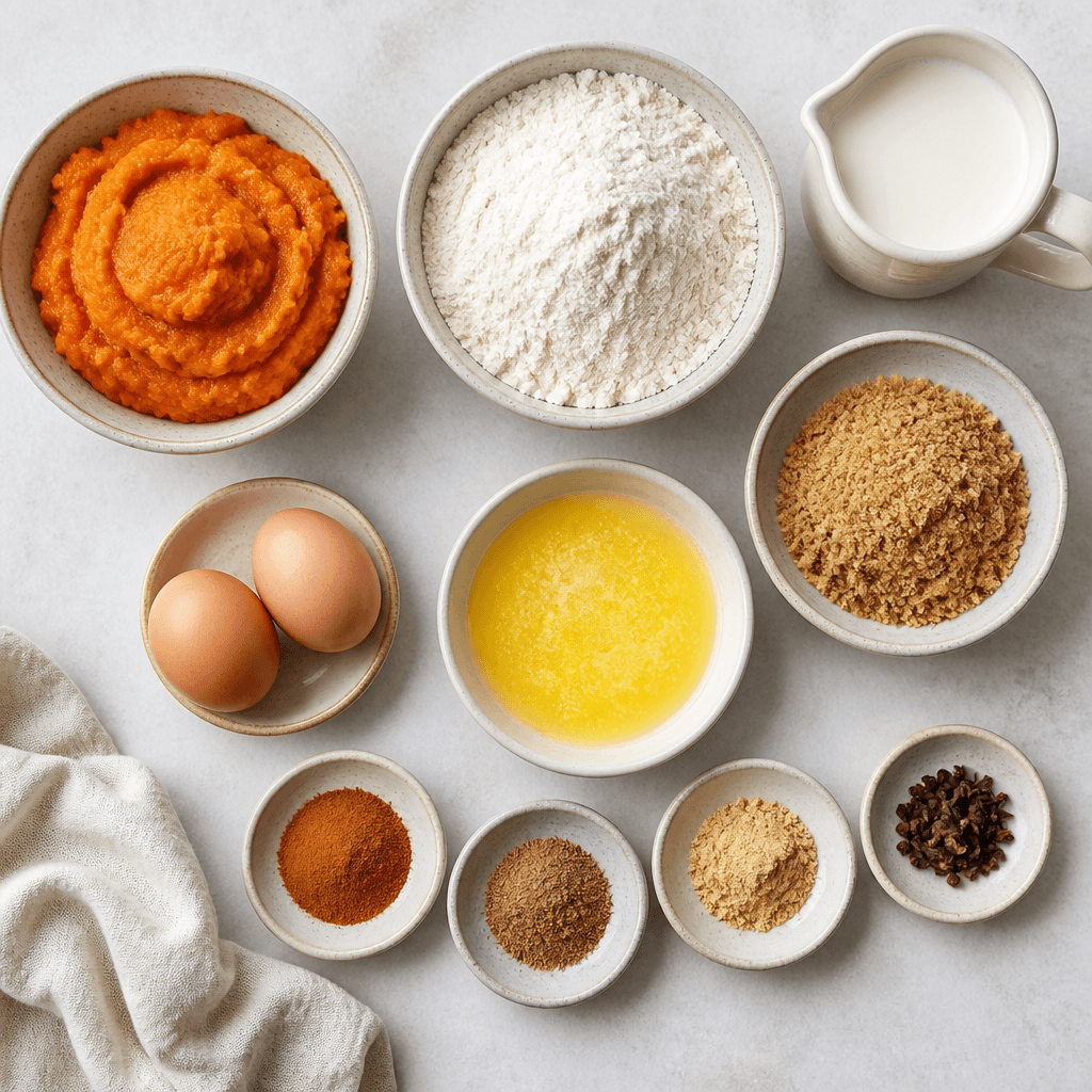 Cozy Fall Morning Pumpkin Spice Waffles ingredients