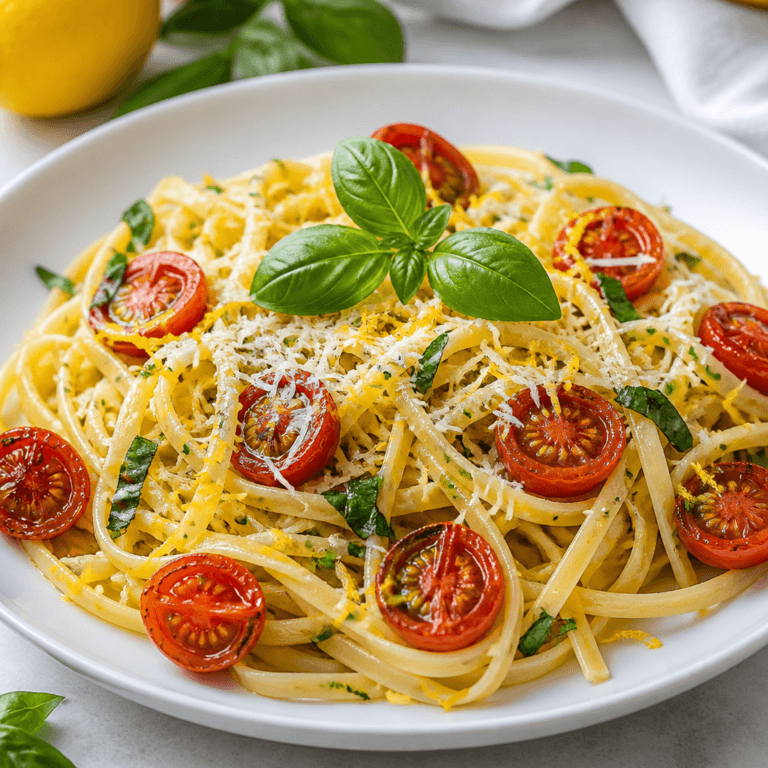 Lemon Basil Pasta with Cherry Tomatoes