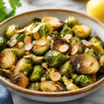 Oven-Roasted Brussels Sprouts with Garlic and Almonds