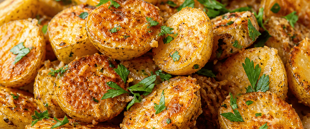 Golden Parmesan Roasted Baby Potatoes