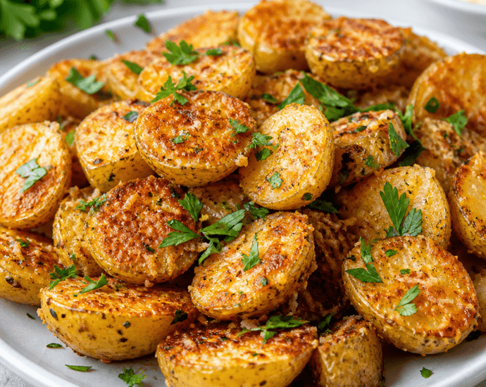 Golden Parmesan Roasted Baby Potatoes
