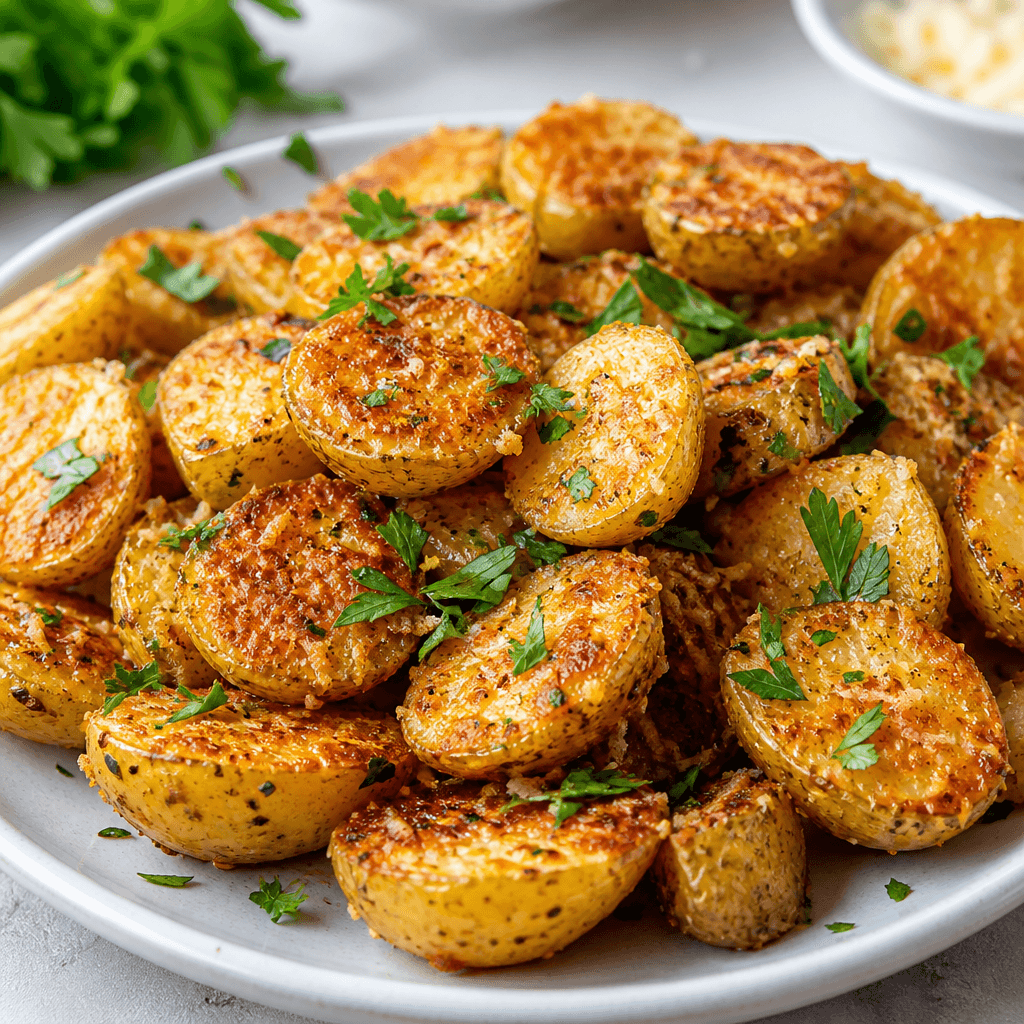 Golden Parmesan Roasted Baby Potatoes