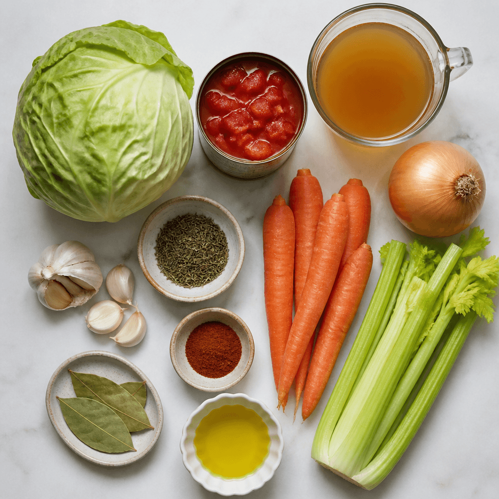 Cozy Instant Pot Cabbage Soup ingredients