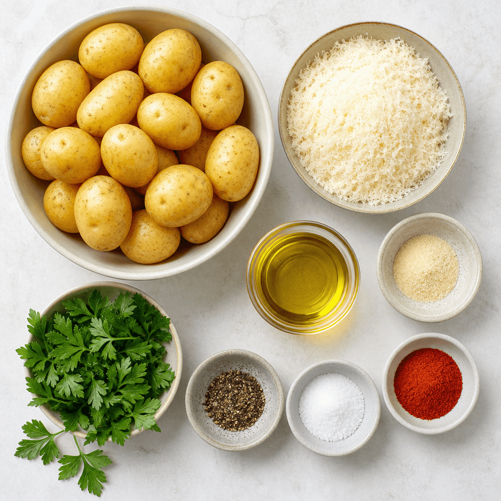 Golden Parmesan Roasted Baby Potatoes ingredients