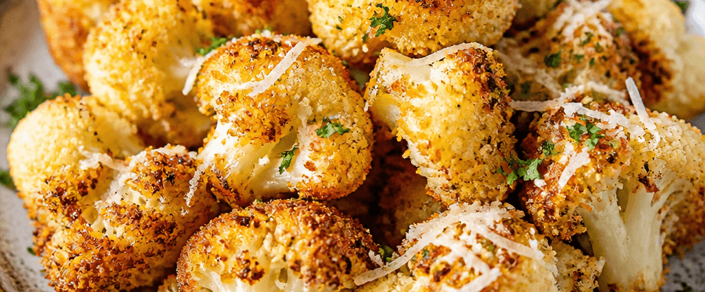 Savory Parmesan Roasted Cauliflower