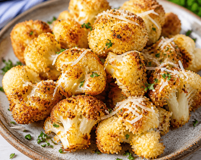 Savory Parmesan Roasted Cauliflower