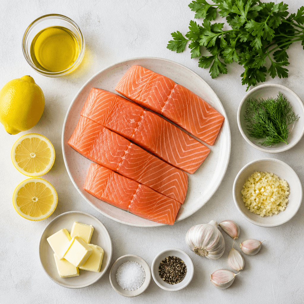 Instant Pot Lemon Garlic Salmon ingredients