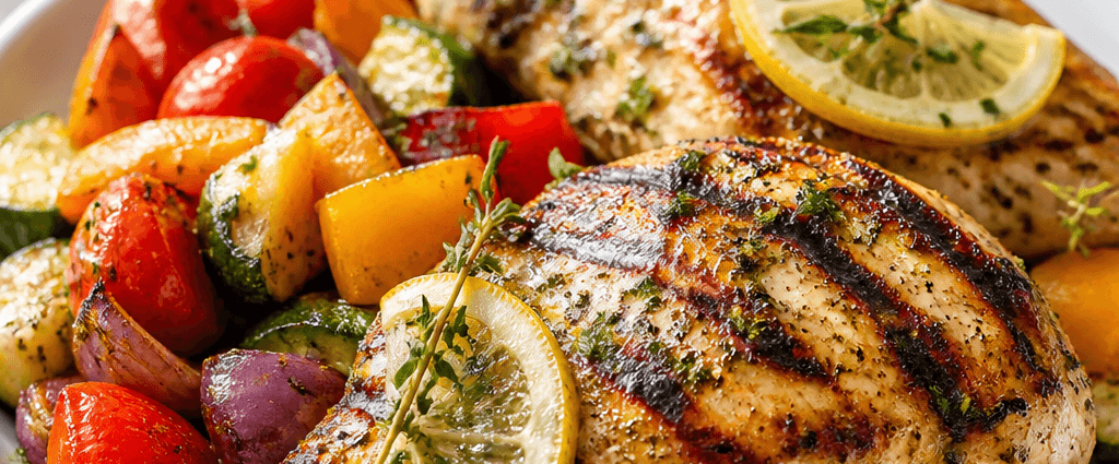 Grilled Lemon Herb Chicken with Roasted Vegetables