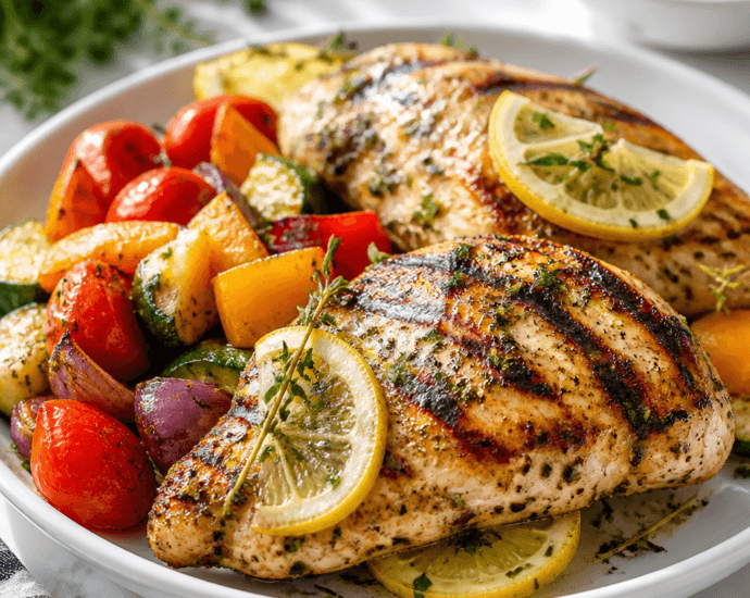 Grilled Lemon Herb Chicken with Roasted Vegetables
