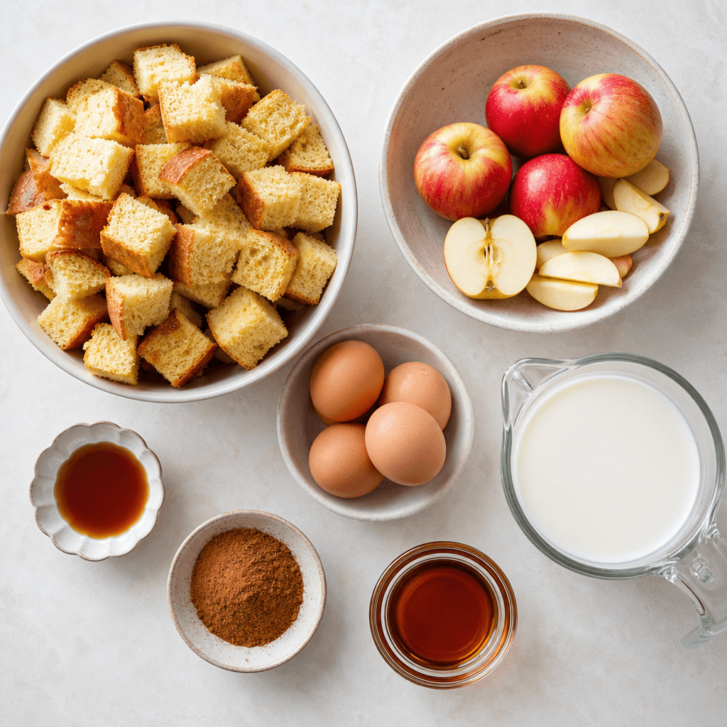 Cozy Apple Cinnamon French Toast Casserole Recipe ingredients