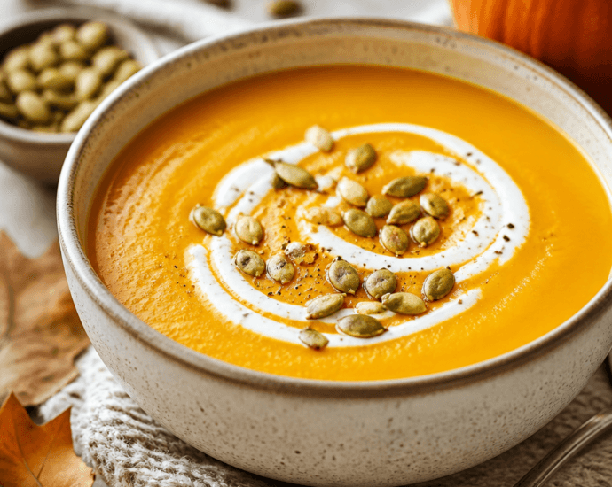 Cozy Gingerbread Spiced Pumpkin Soup Recipe for Fall