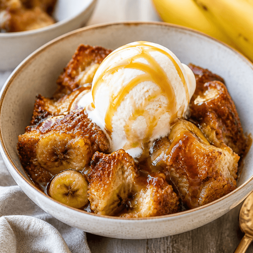 Cozy Crockpot Banana Bread Pudding Recipe