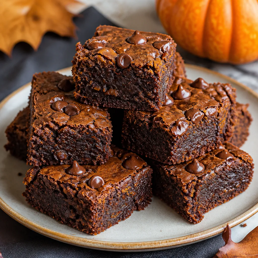 Decadent Chocolate Pumpkin Brownies