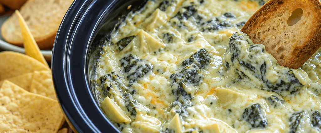 Creamy Crockpot Spinach and Artichoke Dip Recipe