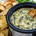 Creamy Crockpot Spinach and Artichoke Dip Recipe