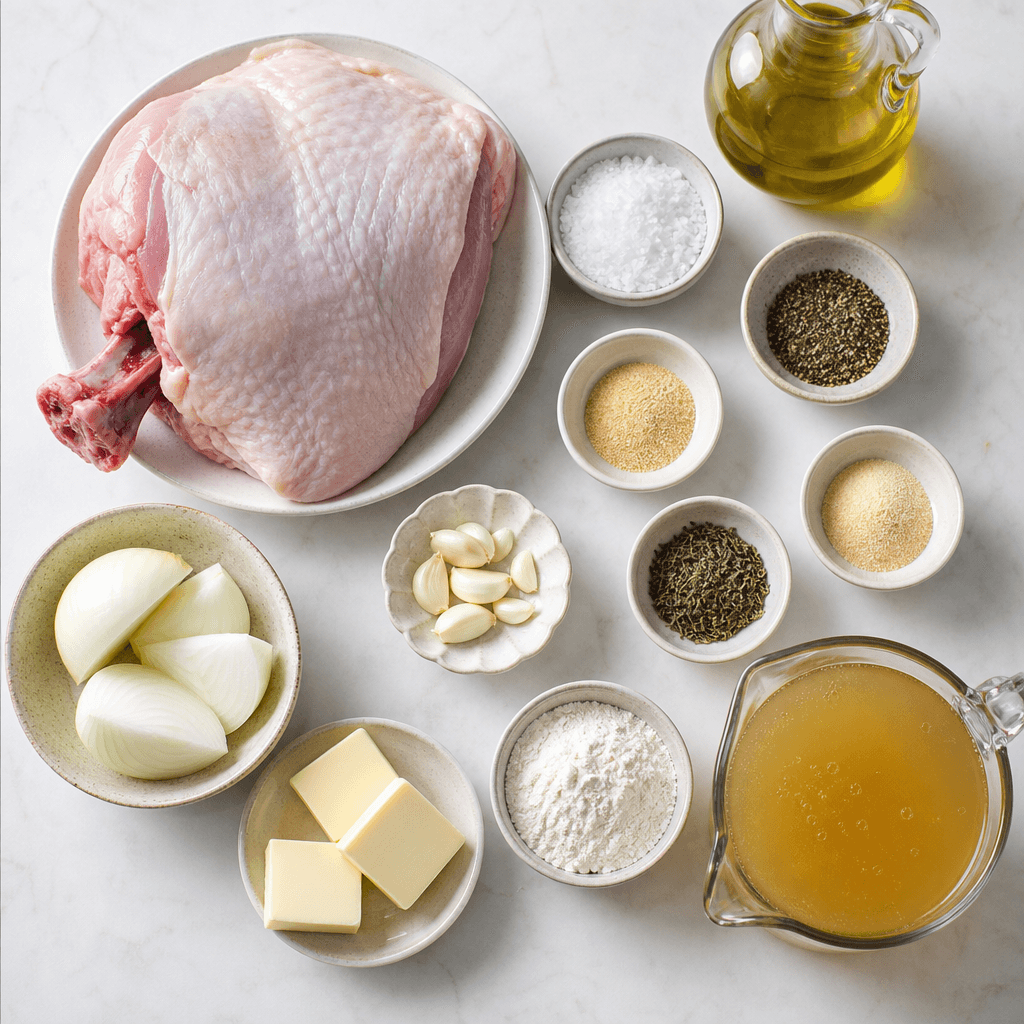 Instant Pot Turkey Breast with Gravy ingredients
