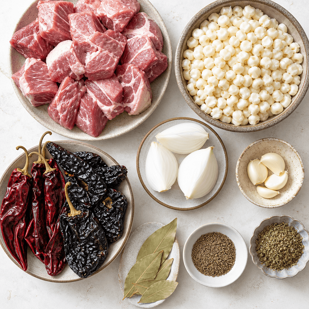 Authentic Homemade Pozole Recipe ingredients