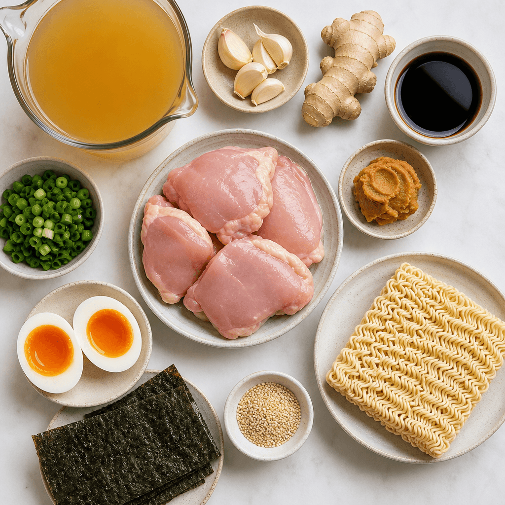 Cozy Homemade Instant Pot Ramen ingredients