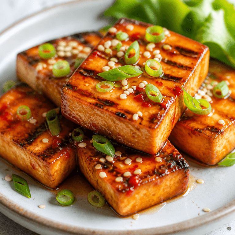 Sweet Chili Grilled Tofu Steaks (Easy Vegan Main)