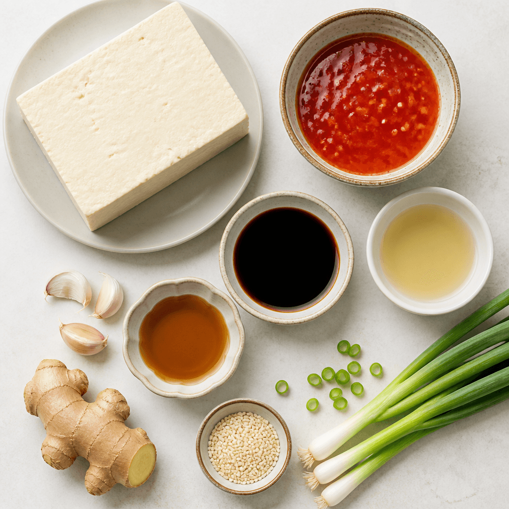 Sweet Chili Grilled Tofu Steaks ingredients