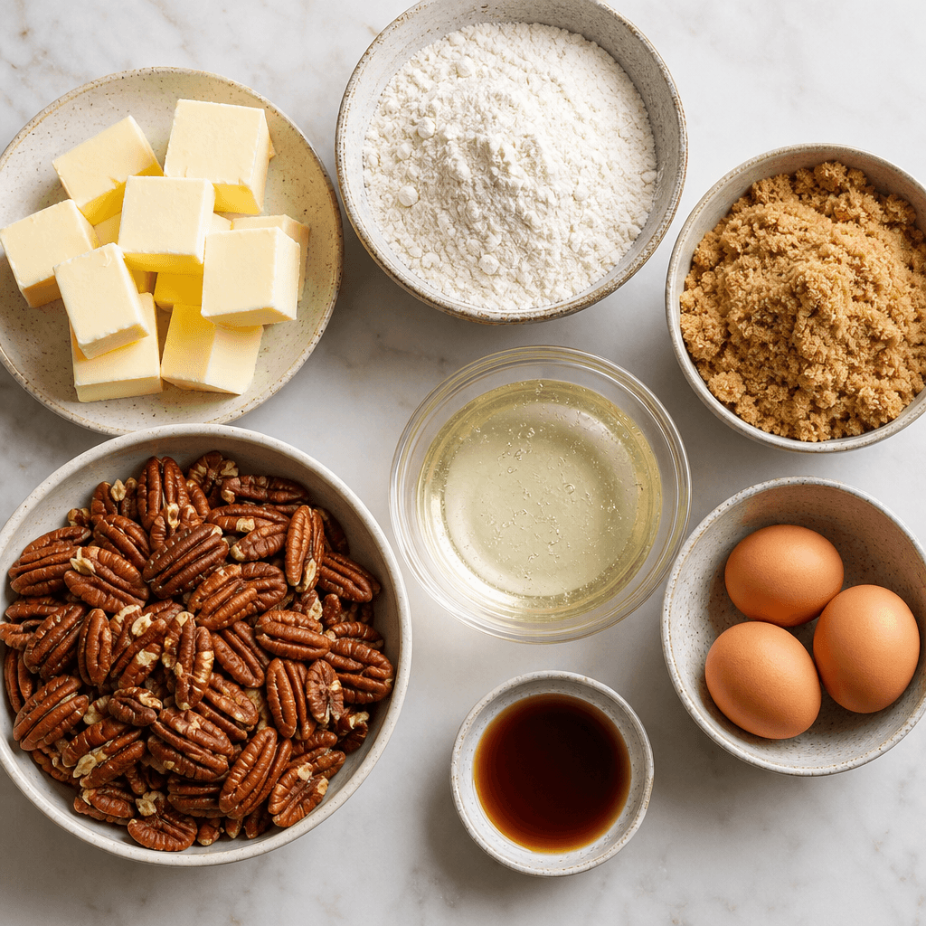 Irresistible Homemade Pecan Pie Bars for Every Occasion ingredients