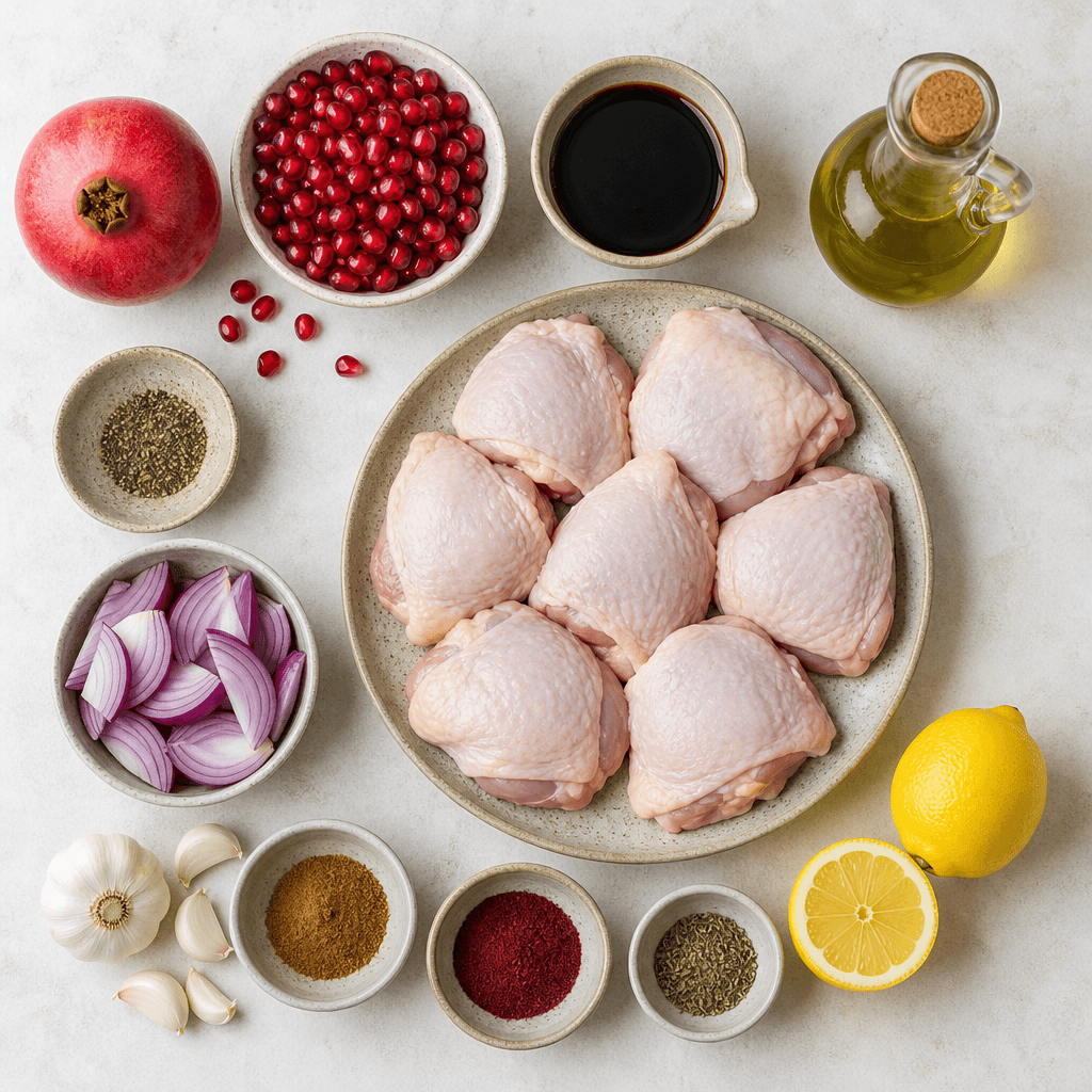 Pomegranate Molasses Roasted Chicken Recipe for Bold Flavor ingredients