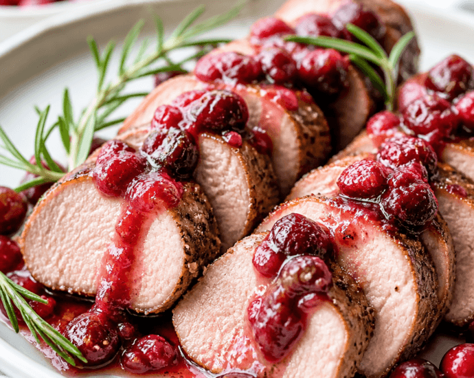 Savory Cranberry Rosemary Pork Tenderloin Recipe