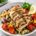 Grilled Chicken with Quinoa and Roasted Vegetables