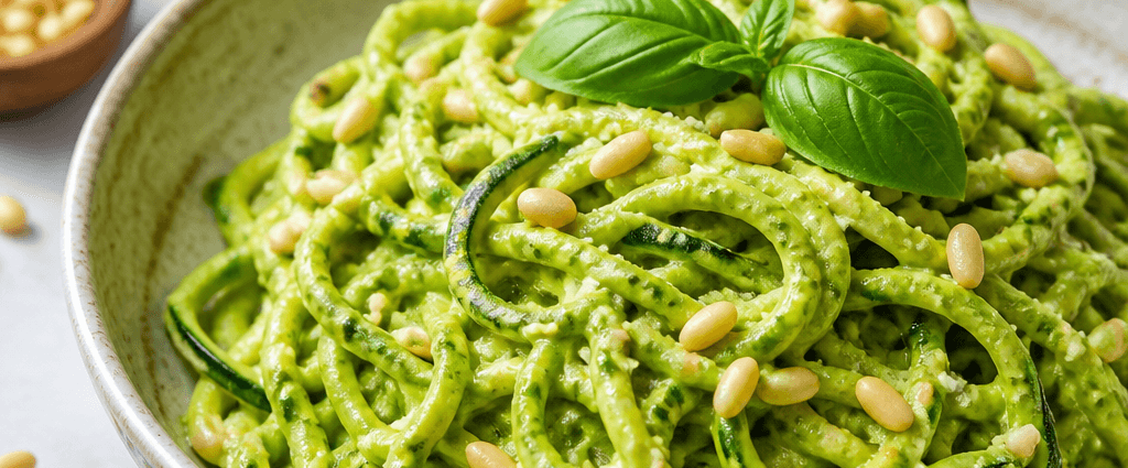 Zucchini Noodles with Avocado Pesto