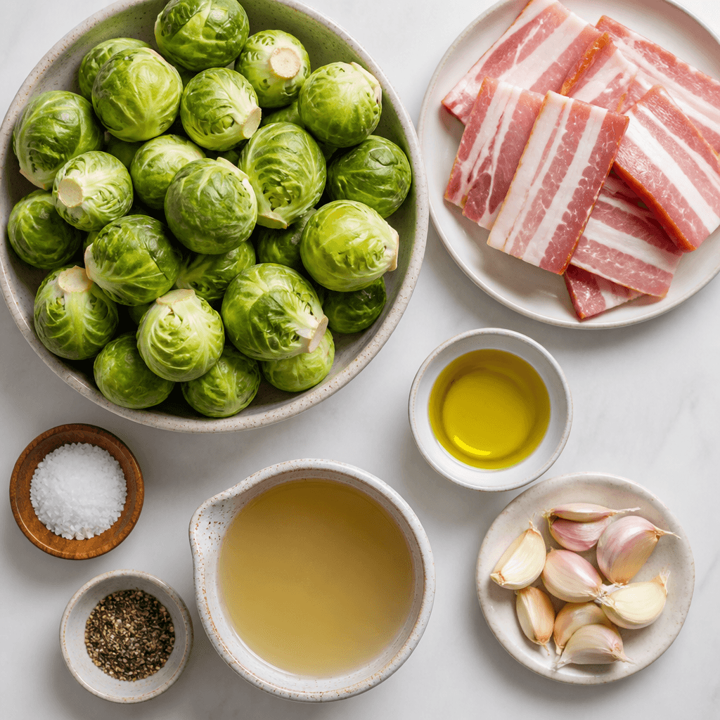 Instant Pot Brussel Sprouts with Bacon Magic ingredients