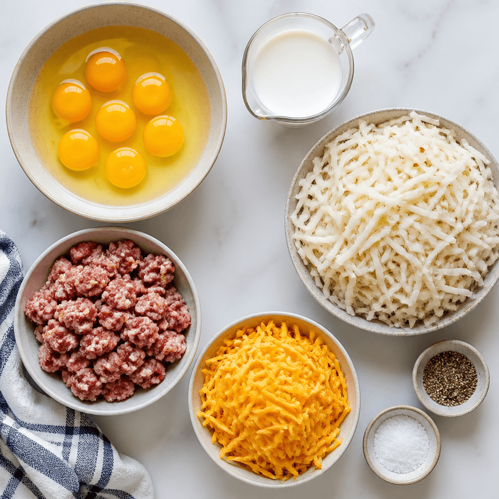 Easy Instant Pot Breakfast Casserole Recipe ingredients