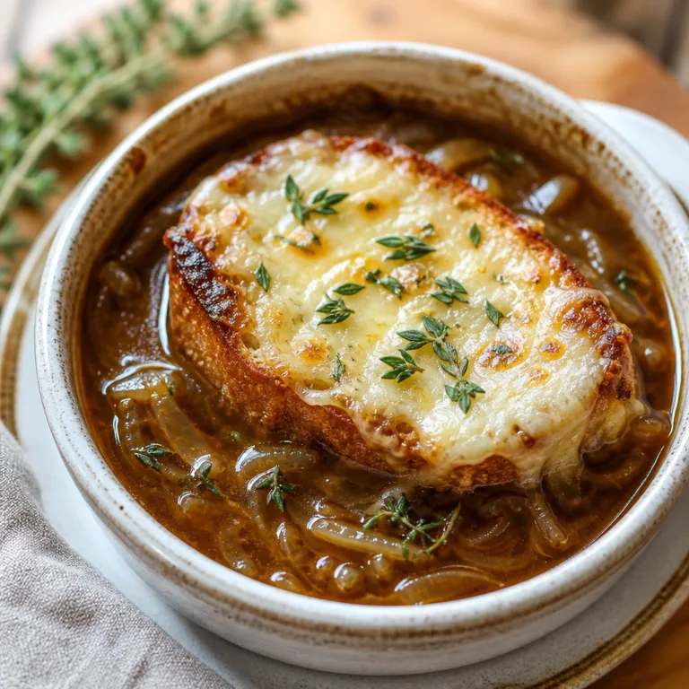 Cozy Caramelized Onion Soup Recipe with Thyme
