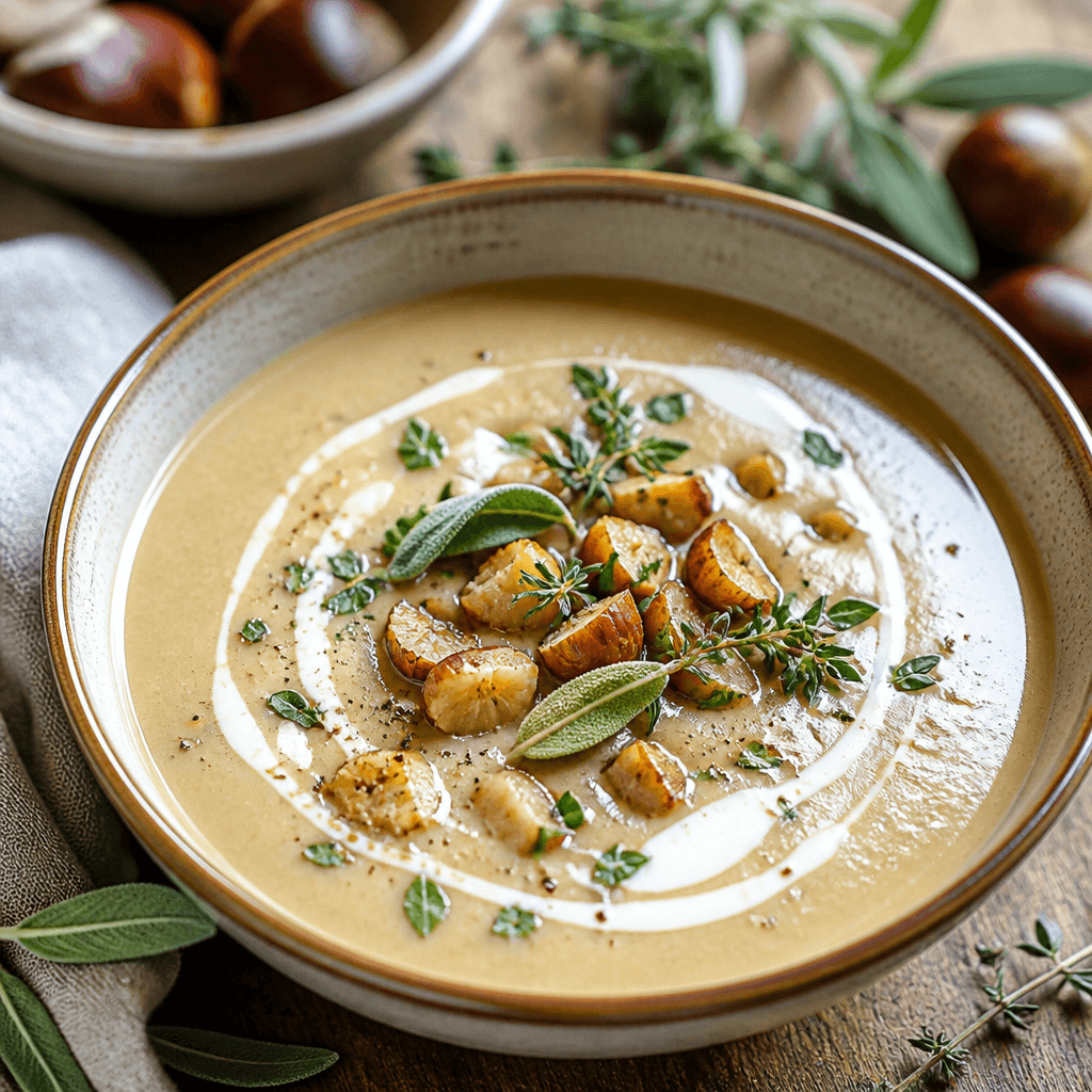 Chestnut and Herb Cream Soup