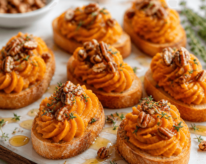 Whipped Sweet Potato Brown Butter Crostini