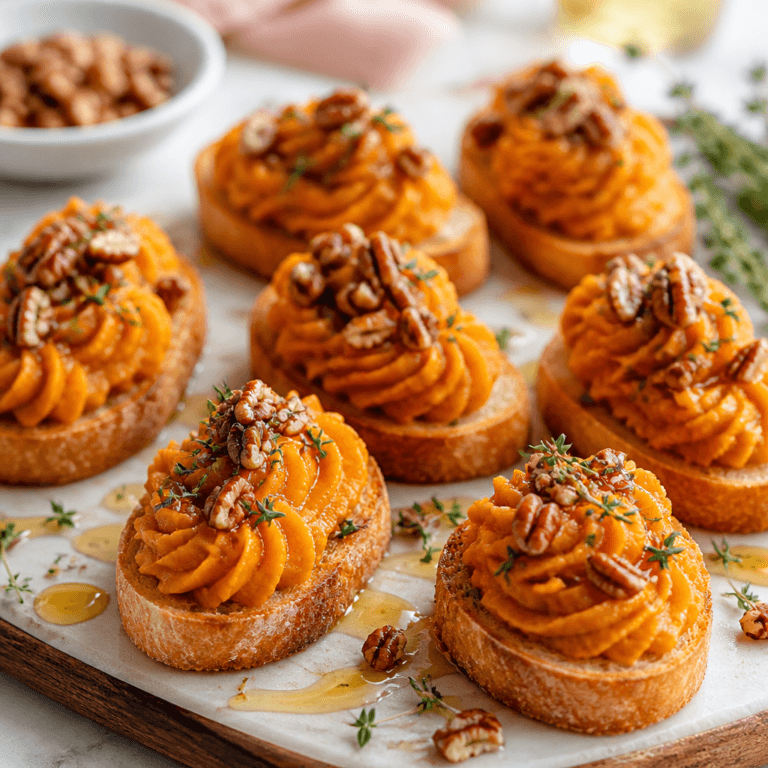 Sweet Potato Crostini with Brown Butter (Easy Appetizer)