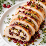 Festive Chicken Roulade with Cranberry Pistachio Filling