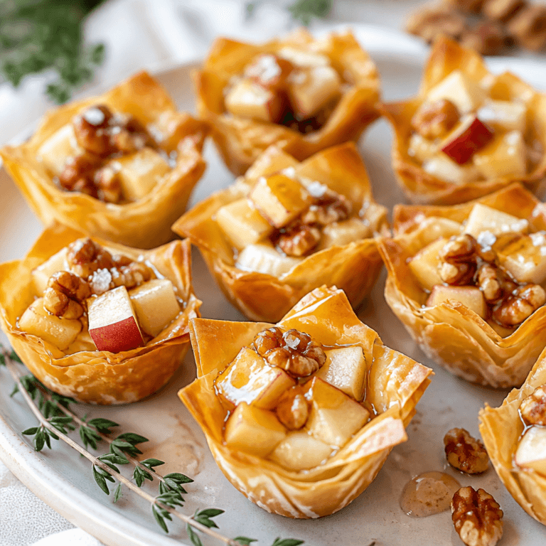 Apple Brie Bites in Phyllo (Easy Elegant Appetizer)