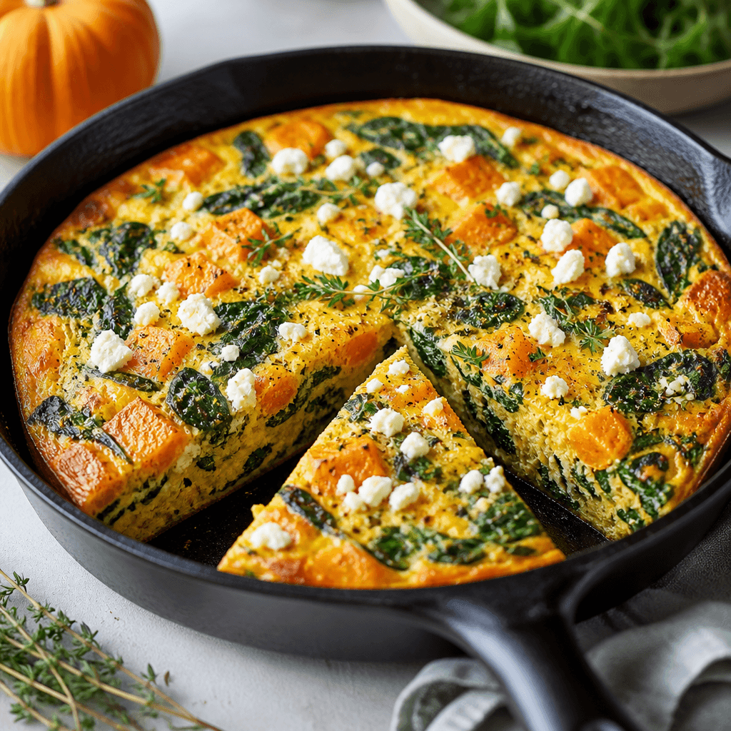 Pumpkin Frittata with Spinach and Feta