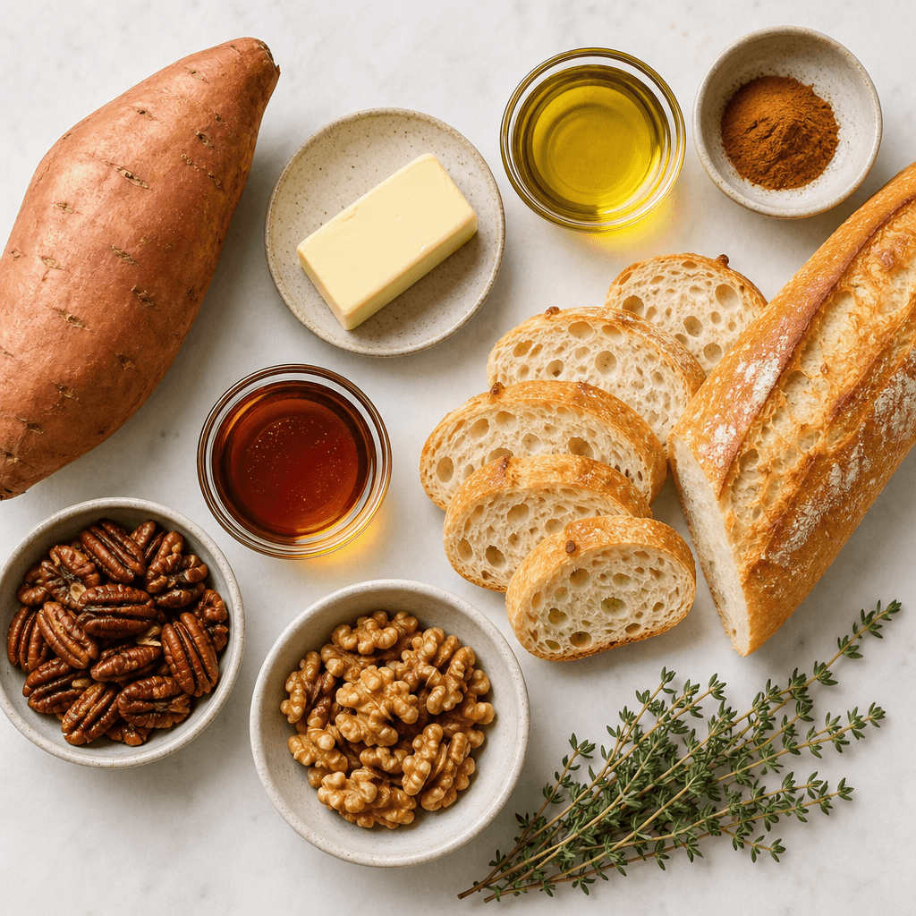Whipped Sweet Potato Brown Butter Crostini ingredients