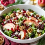 Fresh Holiday Cranberry Apple Walnut Salad