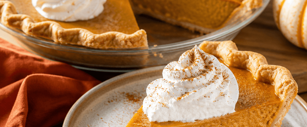 Pumpkin Pie with Spiced Whipped Cream Delight