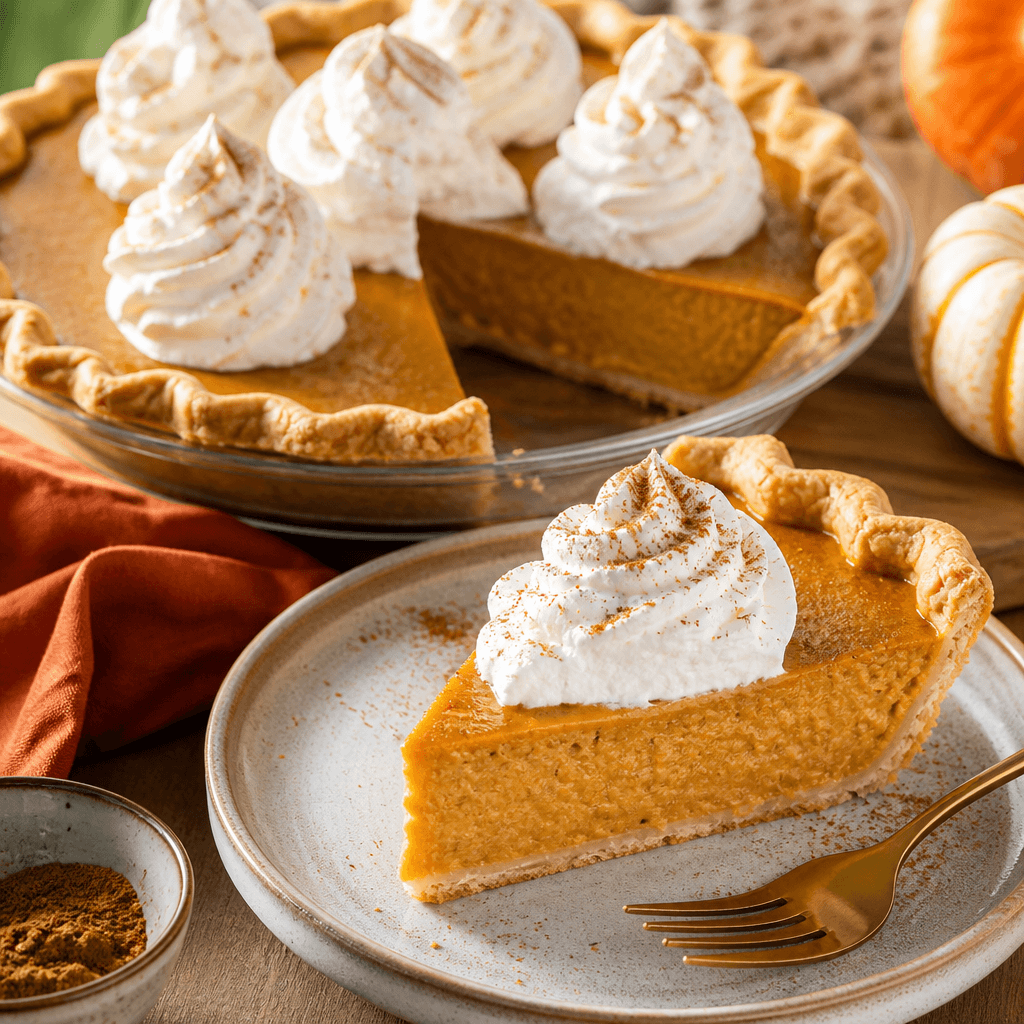 Pumpkin Pie with Spiced Whipped Cream
